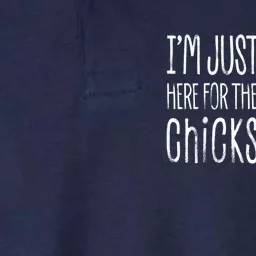 I'm Just Here For The Chicks Cute Softstyle Adult Sport Polo