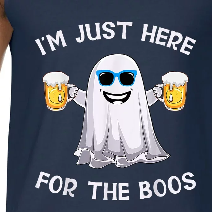 Im Just Here For The Boos Ghost Funny Halloween Beer Lover Comfort Colors® Tank Top