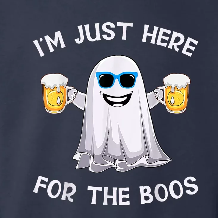 Im Just Here For The Boos Ghost Funny Halloween Beer Lover Toddler Hoodie