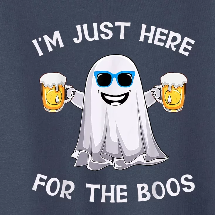 Im Just Here For The Boos Ghost Funny Halloween Beer Lover Toddler T-Shirt