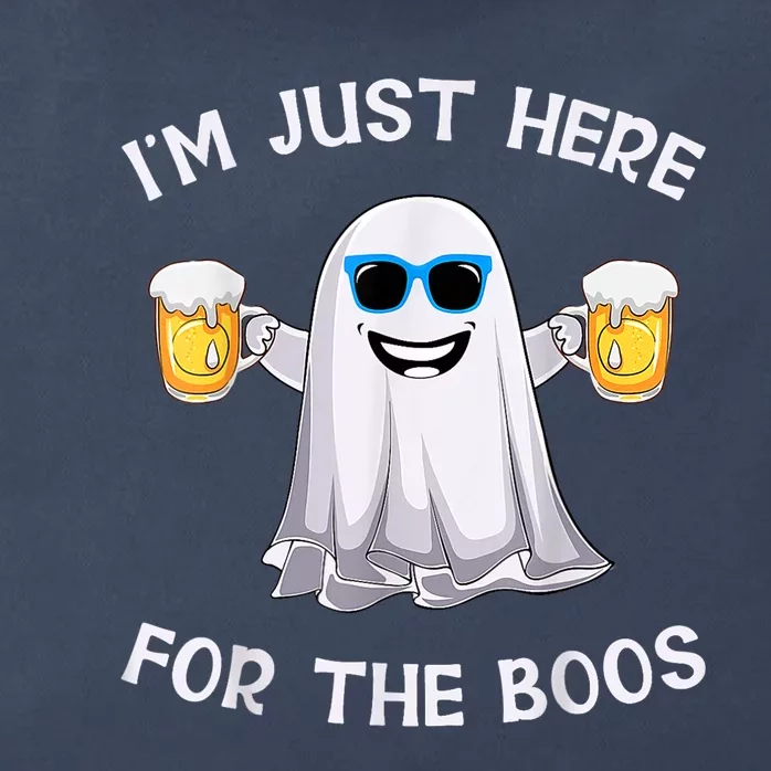 Im Just Here For The Boos Ghost Funny Halloween Beer Lover Zip Tote Bag