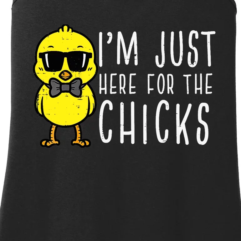 Im Just Here For The Chicks Cute Easter Boy Ladies Essential Tank