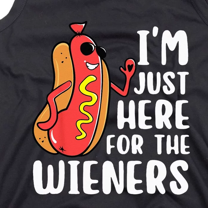 I'm Just Here For The Wieners Funny Hot Dog Foodies Lover Tank Top