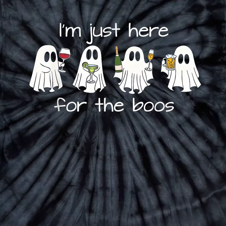 IM Just Here For The Boos Funny Halloween Ghost Tie-Dye T-Shirt