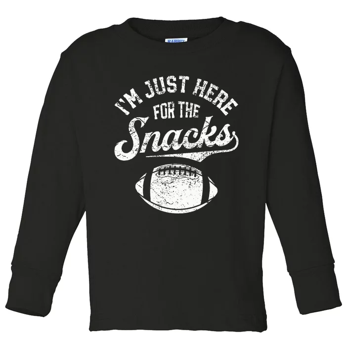 I'm Just Here For The Snacks Toddler Long Sleeve Shirt