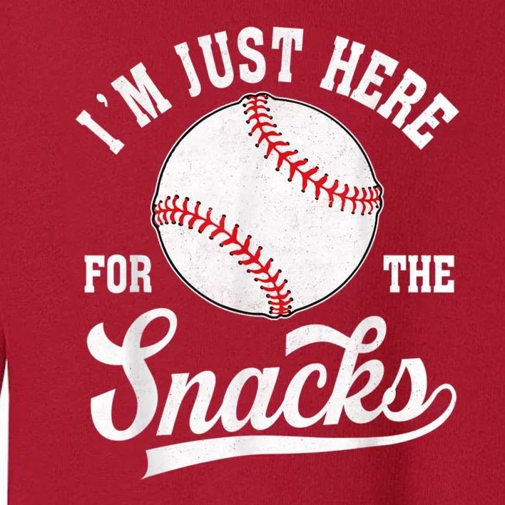 I’m Just Here For The Snacks Funny Fantasy Baseball League Toddler Sweatshirt