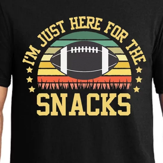 Im Just Here For The Snacks Funny Fantasy Football League Pajama Set