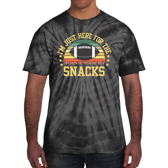 Im Just Here For The Snacks Funny Fantasy Football League Tie-Dye T-Shirt