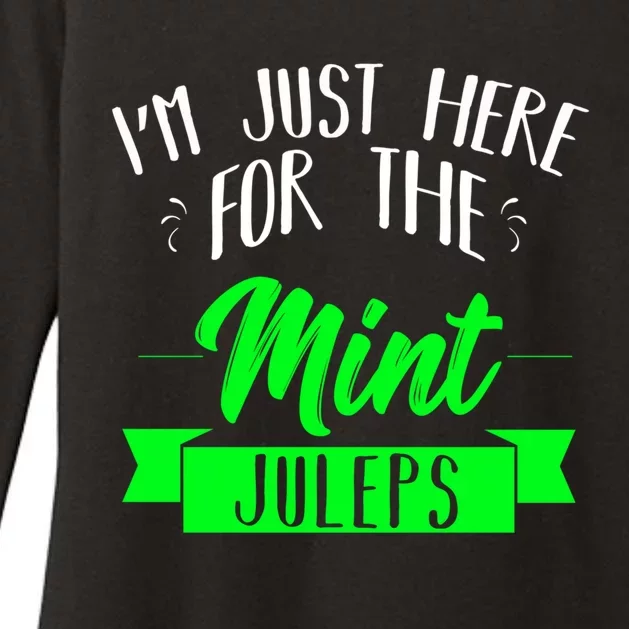 I'm Just Here For The Mint Juleps Fun Derby Funny Gift Womens CVC Long Sleeve Shirt