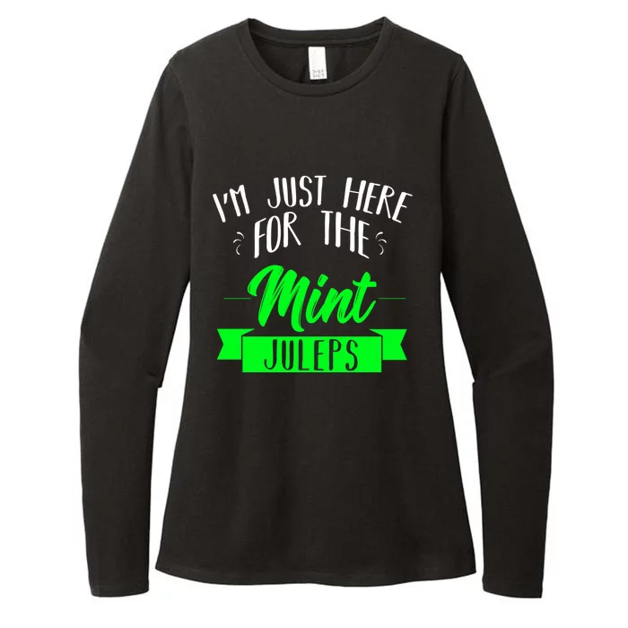 I'm Just Here For The Mint Juleps Fun Derby Funny Gift Womens CVC Long Sleeve Shirt