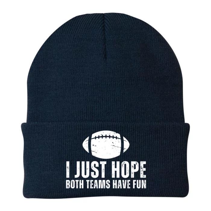 I Just Hope Both Teams Have Fun American Football Knit Cap Winter Beanie