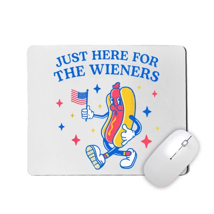 I'm Just Here For The Wieners Funny Fourth of July Mousepad