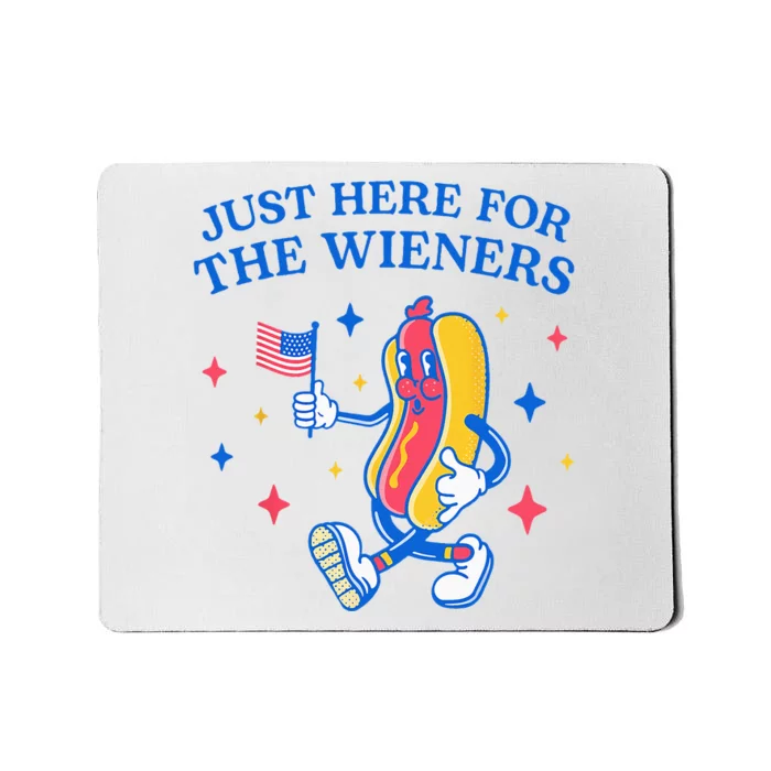 I'm Just Here For The Wieners Funny Fourth of July Mousepad