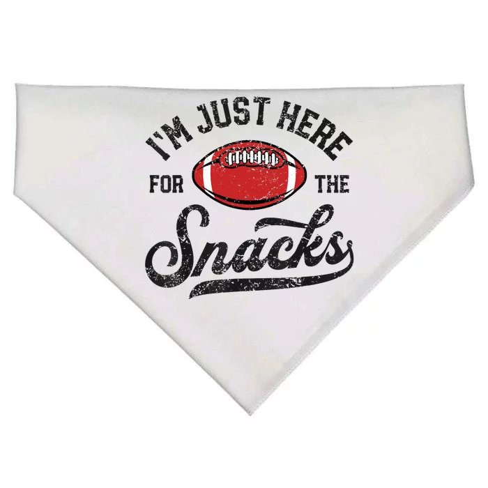 IM Just Here For The Snacks Funny Fantasy Football League USA-Made Doggie Bandana