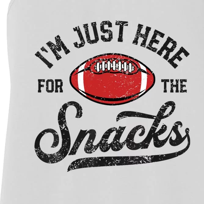 IM Just Here For The Snacks Funny Fantasy Football League Women's Racerback Tank