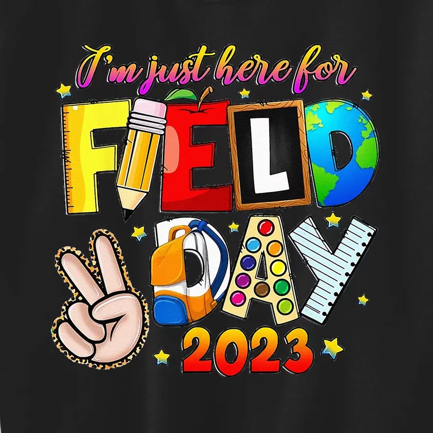 I'm Just Here For Field Day Last Day School Kids Sweatshirt