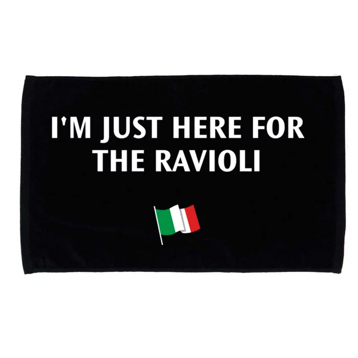 Im Just Here For The Ravioli Shirts Funny Italian Food Microfiber Hand Towel