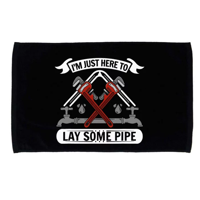 I'm just here to lay some Pipe Tradesman plumbing Microfiber Hand Towel