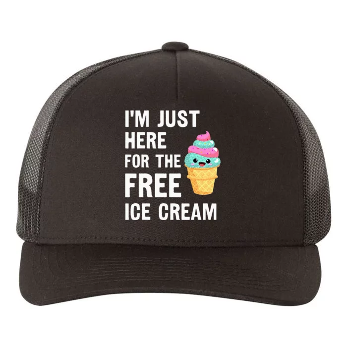 Im Just Here For The Free Ice Cream Funny Cruise 23 Yupoong Adult 5-Panel Trucker Hat