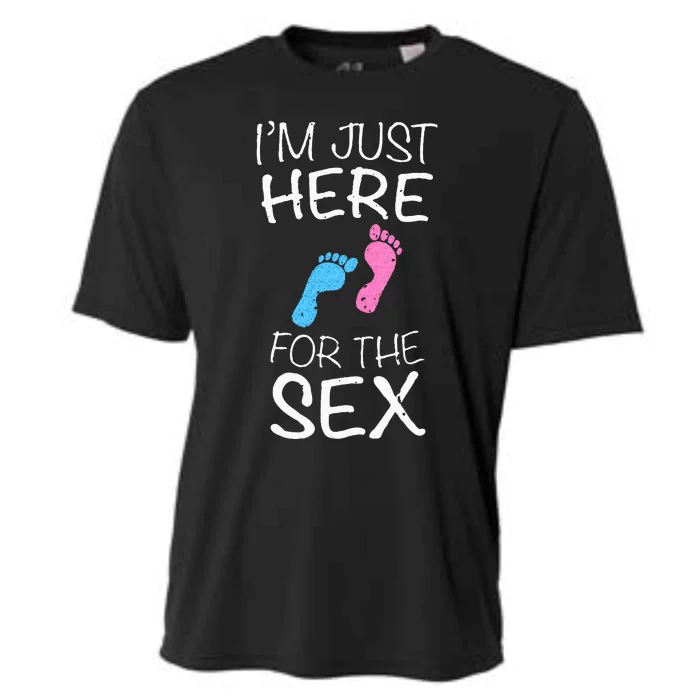 Im Just Here For The Sex Gender Reveal Cooling Performance Crew T-Shirt