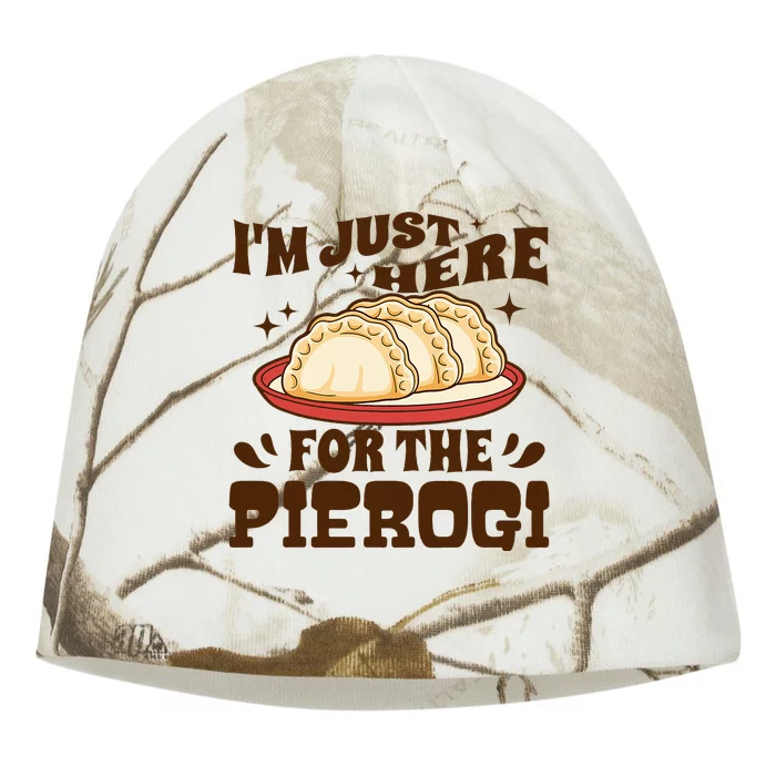 IM Just Here For The Pierogi Polish Food Poland Kati - Camo Knit Beanie