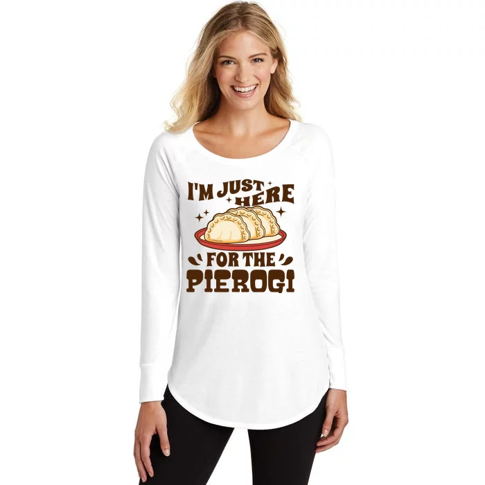 IM Just Here For The Pierogi Polish Food Poland Women's Perfect Tri Tunic Long Sleeve Shirt