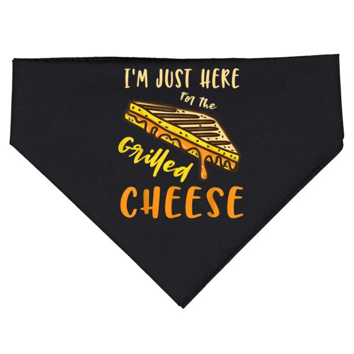 IM Just Here For The Grilled Cheese USA-Made Doggie Bandana