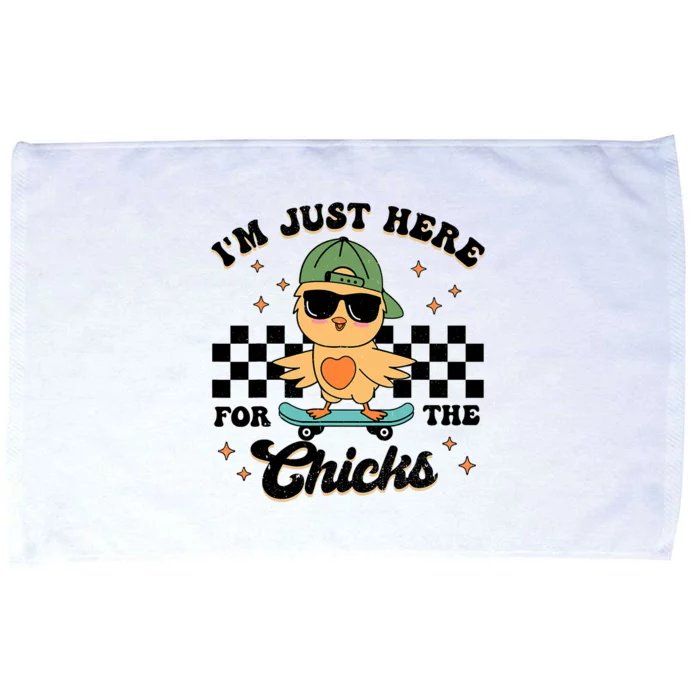 Im Just Here For The Chicks Cute Easter Microfiber Hand Towel