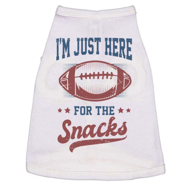 IM Just Here For The Snacks Funny Fantasy Football League Doggie Tank