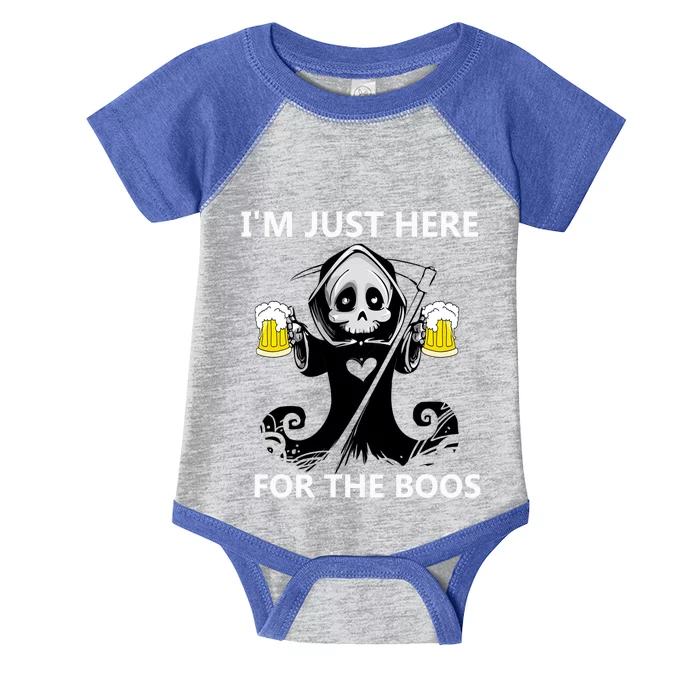 Im Just Here For Boos Meaningful Gift Infant Baby Jersey Bodysuit