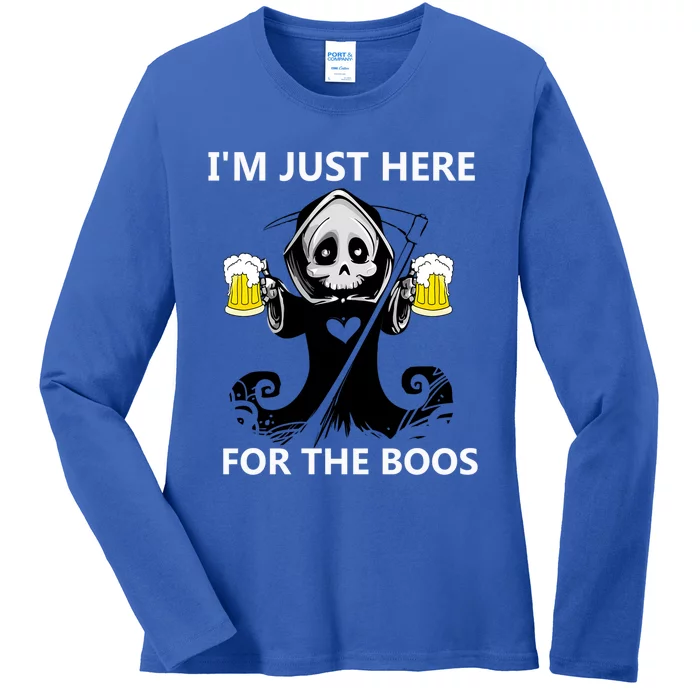 Im Just Here For Boos Meaningful Gift Ladies Long Sleeve Shirt