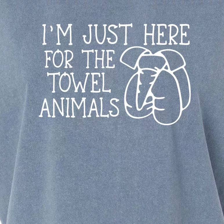 Im Just Here For The Towel Animals Garment-Dyed Women's Muscle Tee