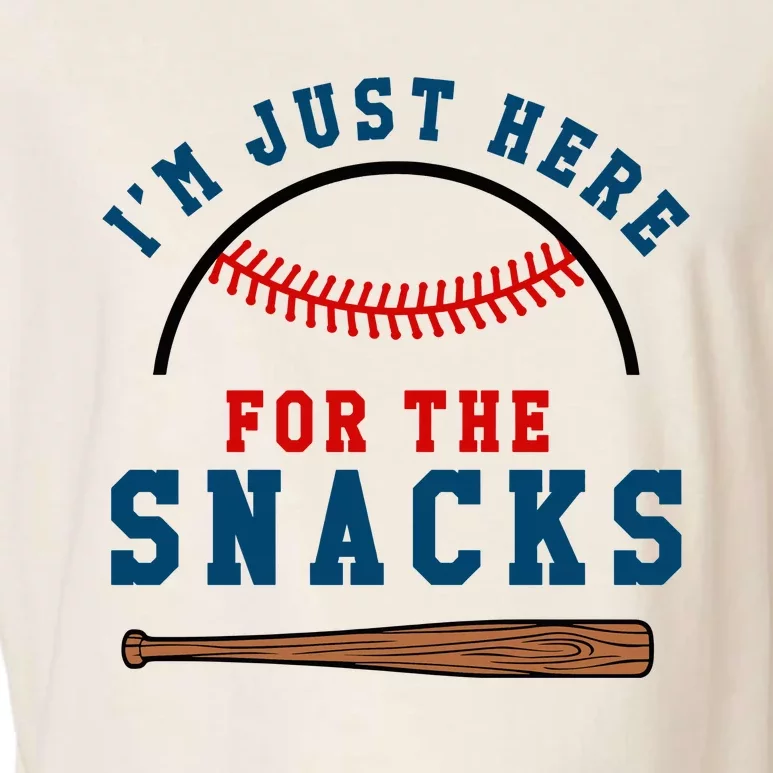 IM Just Here For The Snacks Natural Garment-Dyed Women's Muscle Tee