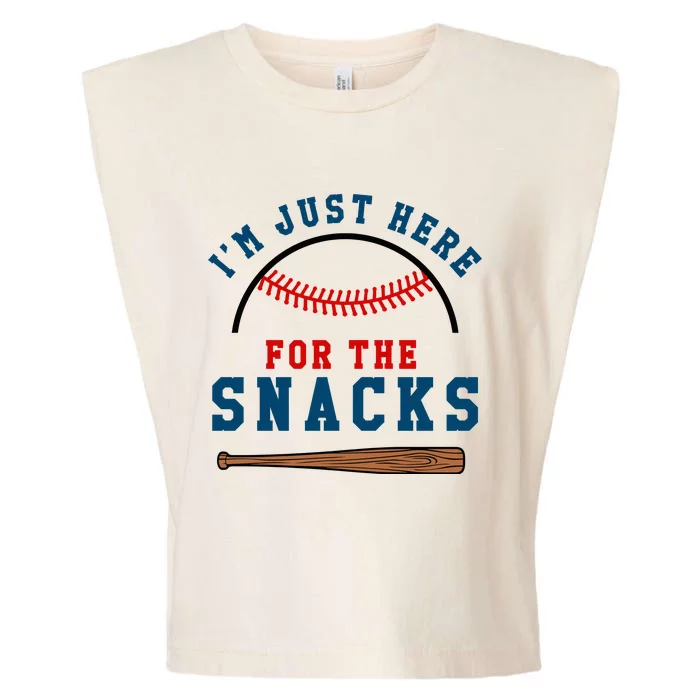 IM Just Here For The Snacks Natural Garment-Dyed Women's Muscle Tee