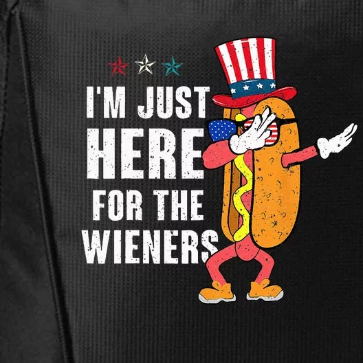 I'm Just Here For The Wieners 4Th Of July Dabbing Hot Dog City Backpack