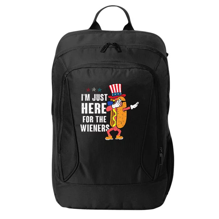 I'm Just Here For The Wieners 4Th Of July Dabbing Hot Dog City Backpack