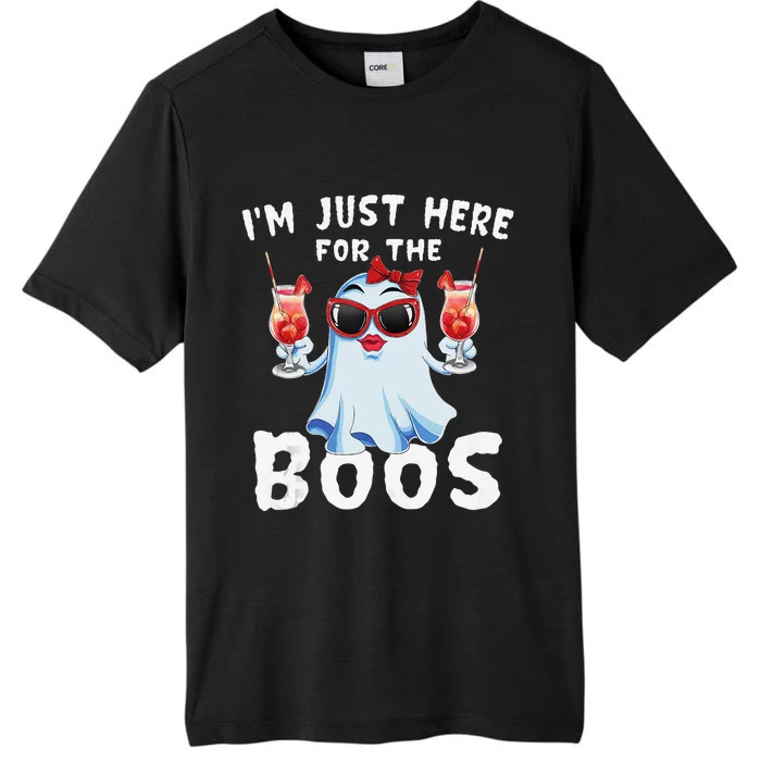 IM Just Here For The Boos Funny Halloween Gift Women Ghost ChromaSoft Performance T-Shirt