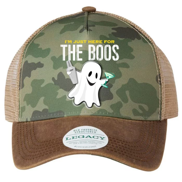 Im Just Here For The Boos Halloween Martini Shaker Gift Legacy Tie Dye Trucker Hat