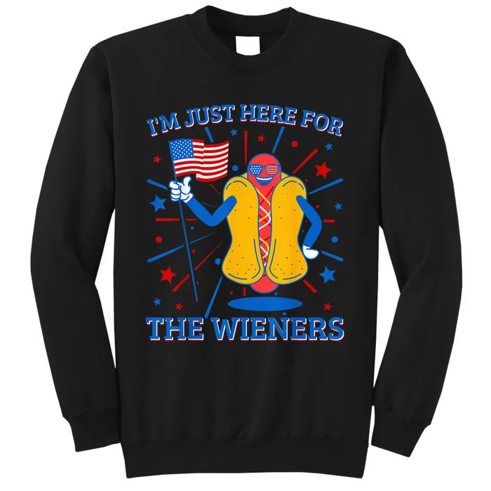 I'm Just Here For The Wieners Funny Hotdog Tall Sweatshirt