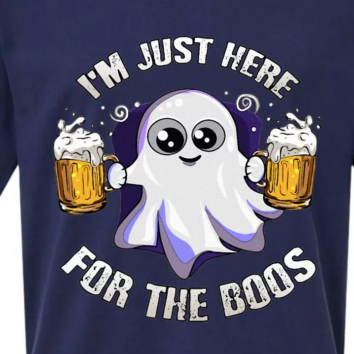 I'm Just Here For The Boos Funny Halloween Costume Gift Sueded Cloud Jersey T-Shirt