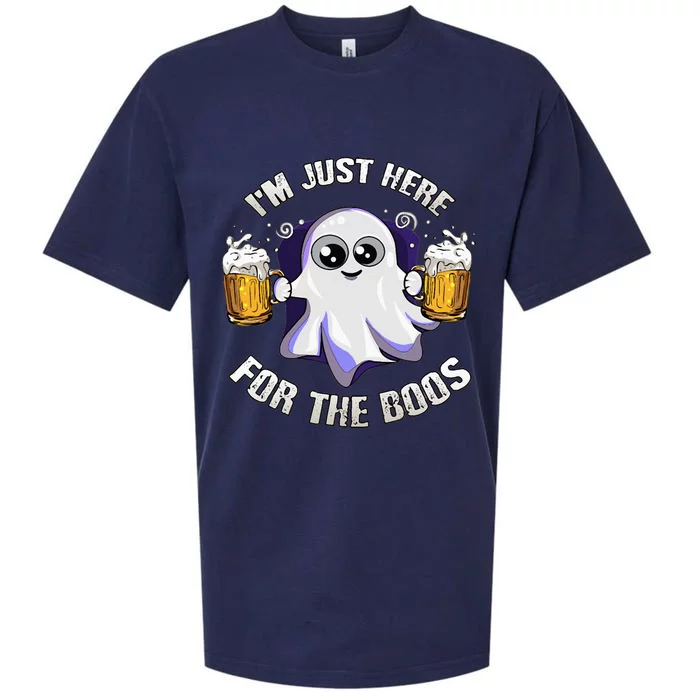 I'm Just Here For The Boos Funny Halloween Costume Gift Sueded Cloud Jersey T-Shirt