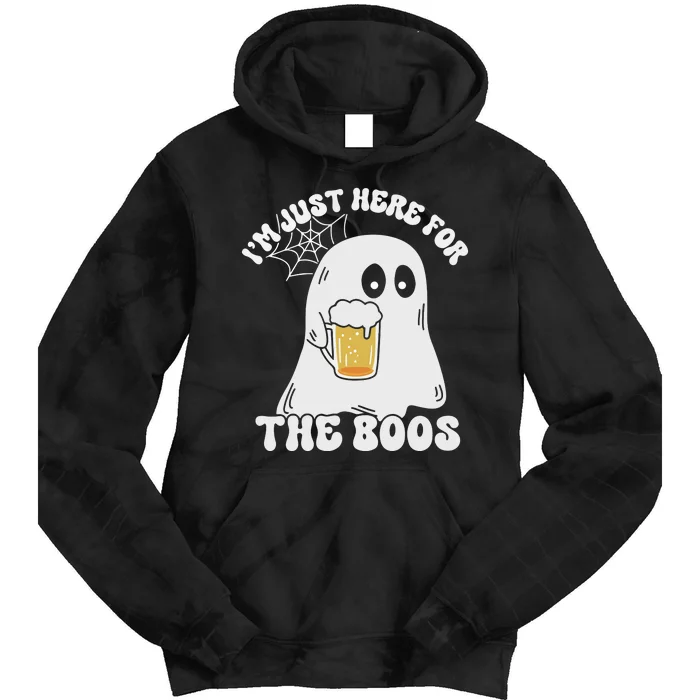 I’M Just Here For The Boos Funny Couples Halloween Tie Dye Hoodie