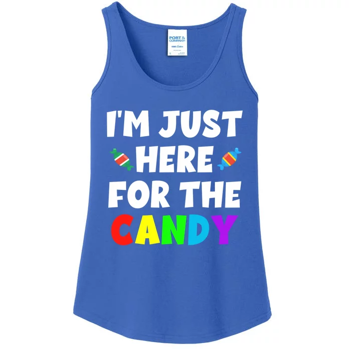 Im Just Here For The Candy Food Halloween Humor Tee Cool Gift Ladies Essential Tank