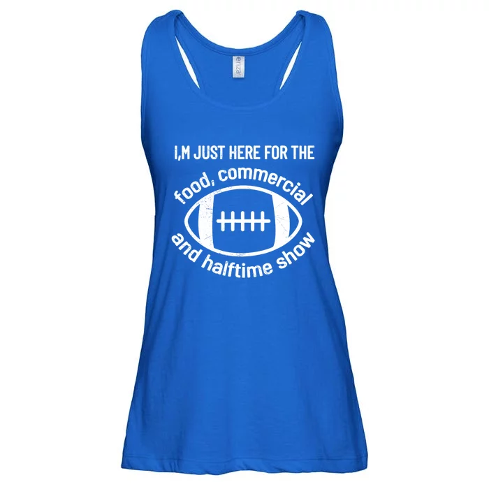 I'm Just Here For The Food Commercials And Halftime Show Gift Ladies Essential Flowy Tank