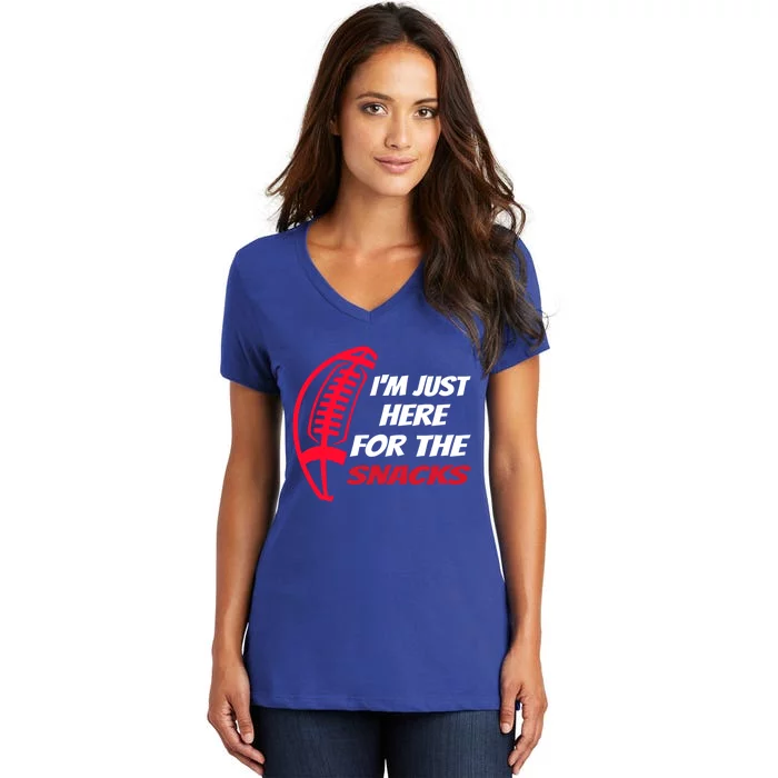 Im Just Here For The Snacks Funny Gift Women's V-Neck T-Shirt