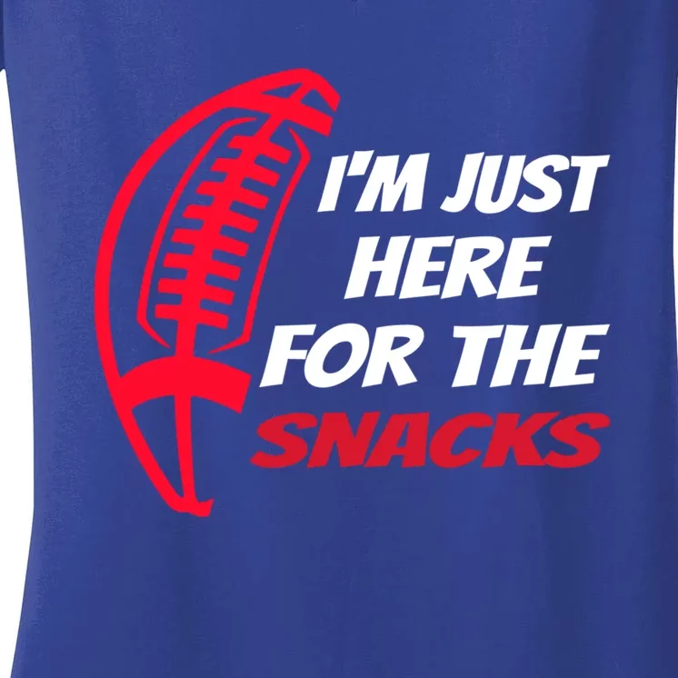 Im Just Here For The Snacks Funny Gift Women's V-Neck T-Shirt