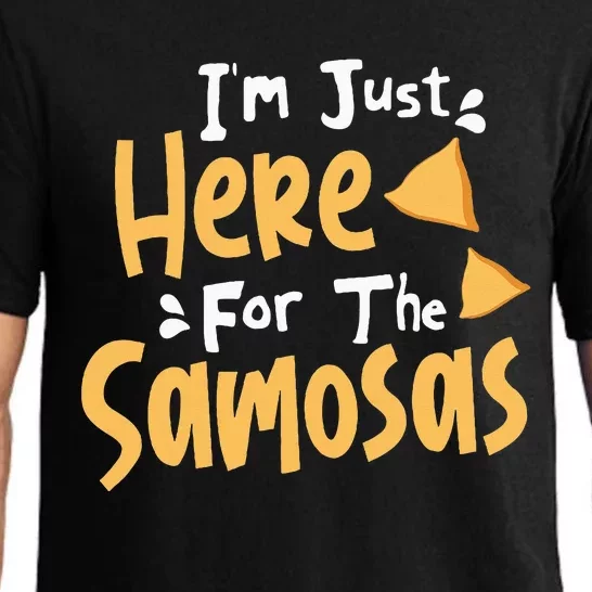 IM Just Here For The Samosas Desi Bollywood Funny Memes Pajama Set