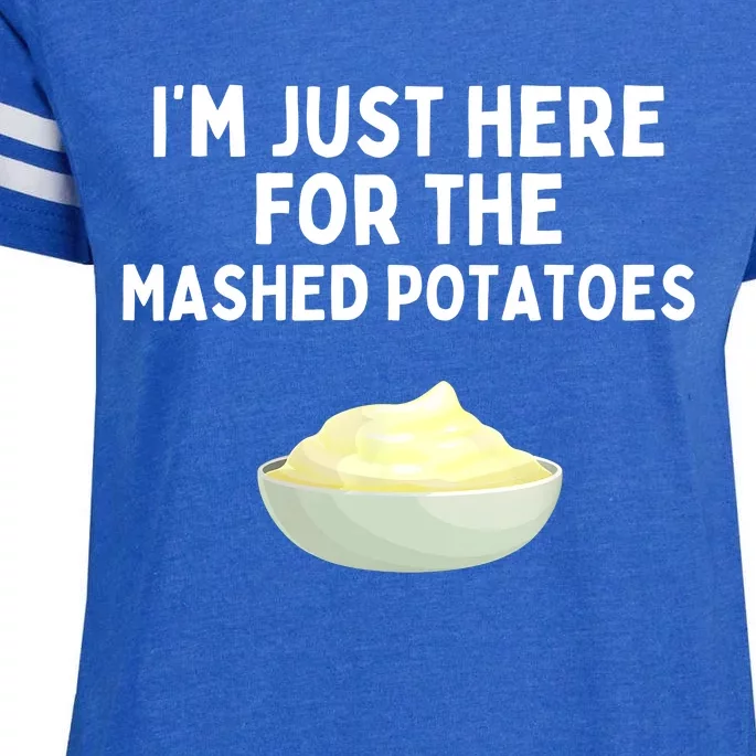 Im Just Here For The Mashed Potatoes Funny Potatoes Enza Ladies Jersey Football T-Shirt