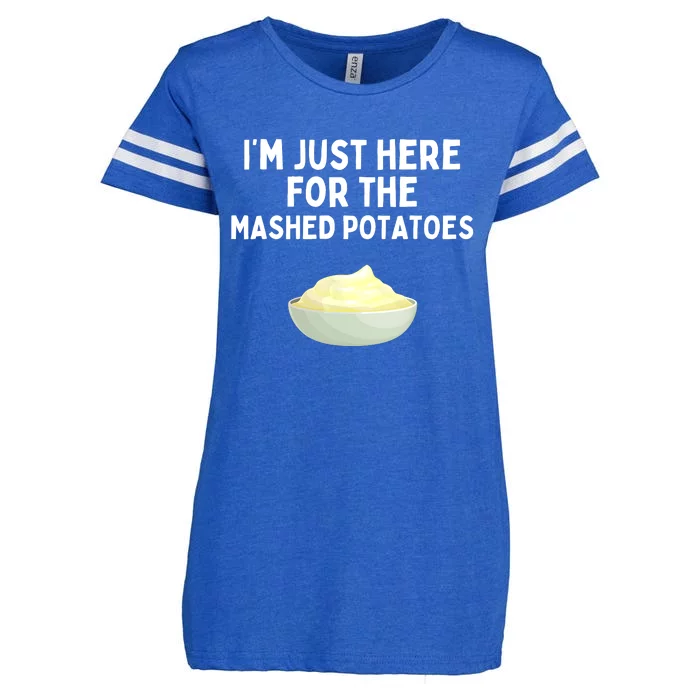 Im Just Here For The Mashed Potatoes Funny Potatoes Enza Ladies Jersey Football T-Shirt