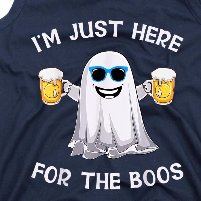 Im Just Here For The Boos Ghost Funny Halloween Beer Lover Tank Top